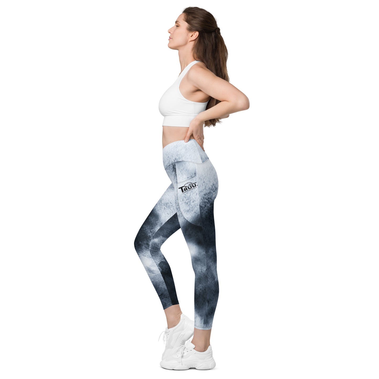 Crossover leggings with pockets