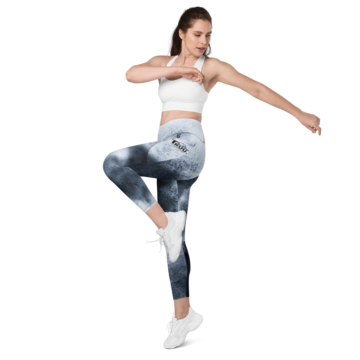 Crossover leggings with pockets
